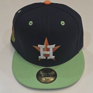 ASTROS|New Era 59FIFTY Cooperstown Collection Fitted|Lime Green/Blue|Size 7 1/8
